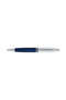 Calais Chrome/Blue Lacquer with Polished Chrome Appointments Ballpoint Pen (Blue Ink) - 5