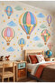 Flight to the Dreamland Balloon, Cloud and Star Children's Room Wall Sticker Set - 5