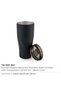 Dorniel Designs Tumblers with Transparent Lid, Recycled Stainless Steel - 540ml, Black - 7