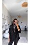 Black Zippered Pocket Modal Hoodie