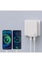 Slim Travi Set - Ultra-Compact Dual Usb-C Fast Charger, White - 2