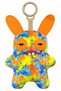 Fuggler Rabid Rabbit Multicolor Orange Eared Plush Keychain - 12.5 cm - 2