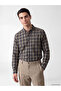 Rmz Gi̇yi̇m Farkiyla Regular Fit Checkered Embroidered Gabardine Men's Shirt - 2