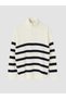 Esvab • Modern & Distinctive Stand Collar Striped Men's Sweater - 6