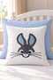Rabbit Embroidered 100% Cotton 4-Piece Baby Duvet Cover Set - 4