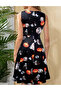 Rochie midi, mix culori
