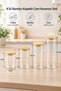 Set of 4 Glass Jars with Bamboo Lids, 4 Different Sizes 6X8 / 6X10 / 6X12 / 6X15 Cm, Transparent Storage Jar - 2