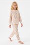 Girls' Pajama Set 100% Cotton Single Jersey Fabric Long Sleeve Patterned - 3