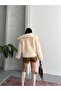 Women's Faux Fur Plush Coat Oversized Snap Button Double Pocket Winter Fur Coat - 8