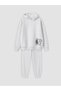 Peak New Season Gray Printed Girls' Thick Sweatsuit Set