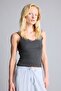 Lace Detailed Rope Strap Ribbed Basic Undershirt I8206Ax26Au - 3