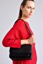 Suede Detailed Women's Shoulder Bag with Front Pocket H7221Axns