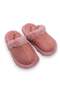 Pink Soft Textured Lightweight Flexible Winter Comfortable Sole Detailed Daily Home Slippers - 3