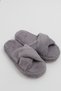 Gray Fluffy Textured Open-Front Lightweight Cross-Model Comfortable Home Slippers Suitable for Daily Use - 3