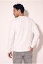 Men's Ecru 6220 0 Collar Ib Jacquard Sweatshirt - 3
