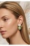 Vintage Design Earrings with Green Starfish Figure 3X3 cm - 2