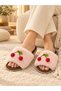 Women's House Slippers Plush Soft Comfortable Cherry Detailed Gift Bundle Bridal Dowry Guest House Slippers - 8