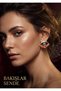 Eye Figured Coral Red Bead Detailed Gold Earrings 2.5X2 cm - 2