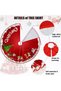 Christmas Tree Skirt Red White Cloth Christmas Tree Base Cover Skirts Decor for Xmas Party Holiday Home Garden (Christmas Train, 120cm/ 48in) - 2