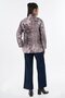 Gold Buttoned Patterned Jacket Mink - 5
