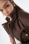 Buckle Detailed Cashmere Coat Mink - 7