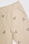 Baby Girl Embroidered Beige Sweatpants - 3