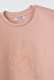 Girl's Crew Neck Salmon Sweatshirt - 3