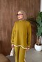Melisa Stripe Detail Pique Set Mustard - 4