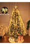 Christmas Tree Decorations String Lights 32ft 100 LED Lights Copper Wire Ribbon Bows Lights for Party Weddings Holiday Christmas Tree Decorations (Gold Warm Light Battery Powered) - 6