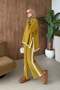 Melisa Stripe Detail Pique Set Mustard