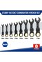 WORKPRO 8-Piece Stubby Ratcheting Wrench Set, Metric 8-17 mm Flex Head - 3