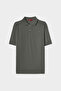 Ds Damat Regular Fit Smoked 100% Cotton Long Lasting Non-Curling Polo Collar Embroidered T-Shirt - 5
