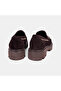 Women's Brown Gold Studded Detailed Thick Sole Suede Loafer - 4