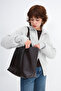 Snap Closure Hand and Shoulder Bag Ç2178 - 2