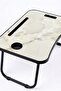 Decorative Folding Laptop Stand for Bed and Sofa, Breakfast Table with Cup Holder and Tablet Slot - Laptop Stand - 3