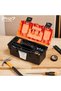 4-Pack Plastic Toolbox Set - 13, 15, 18, 21inch Heavy Duty Stackable Tool Box Organizer with Re - 6