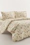 Tyros 100% Cotton Double Duvet Cover Set - Beige - 2