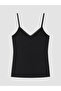 Ozmarka New Season Black Lace Detailed String Strap Women's Undershirt - 7