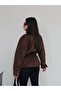 Suede Waist Drawstring Jacket - 5