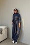High Collar Tie-Up Sports Suit Dark Blue - 3