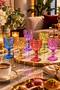Set of 6 250 ml Colored Glass Cups – Decorative Crystal-Looking Water and Beverage Glasses - 2