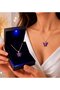 Purple Butterfly Design Women's Necklace with Premium Lighted Box