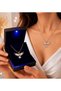 Emerald Phoenix Colorful Zircon Stone Women's Necklace with Lighted Box