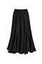 Skirt with Flounce Detail at the Hem, Lined Cotton Skirt 420195 Black - 2
