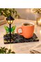 Orange Mug and Set of 5 Scented Colorful Macaron Candles with Led Street Lights - 4