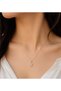 Pink Stone Heart Design Gold Women's Necklace with Premium Illuminated Box - 2