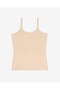 Women's Seamless Cotton Undershirt with Skin-Colored String Straps - 2