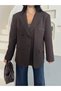 Valencia Women's Oversize Kruvaze Blazer Jacket