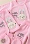 Unisex Baby Bunny Embroidered 100% Cotton 4-Piece Newborn Baby Hospital Discharge Set Boxed - 4