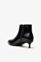 Nemesis Black Leather Kitten Heel Boots - 2